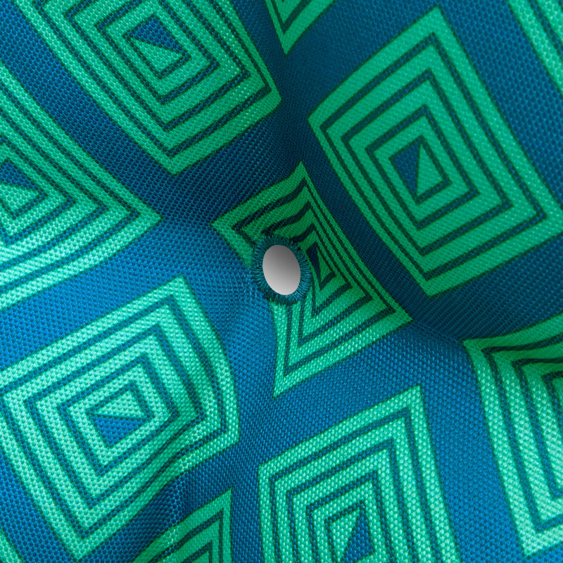 Outdoor 5'' Dining Chair Seat Cushion, Green Geo