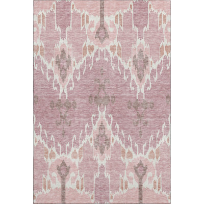 Premium Machine Washable Prisco Blush Rug