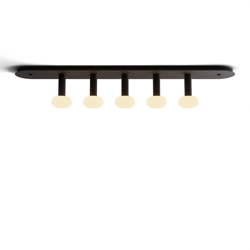 Luminaire suspendu 5 lumières, Noir mat