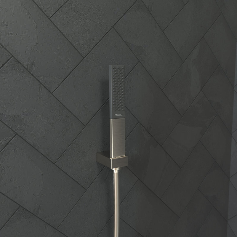 Hansgrohe Rainfinity Baton Handheld Shower Head 100, Brushed Nickel, 1.75 GPM