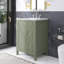 Meuble-lavabo autoportant 24 po noir avec lavabo intégré en céramique blanche-2006744500