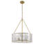 Lustre tambour 5 lumières à intensité variable avec verre brumeux Jairdan-1133163938
