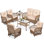Simba Wicker 6 - Person Patio Conversation Set with Cushions