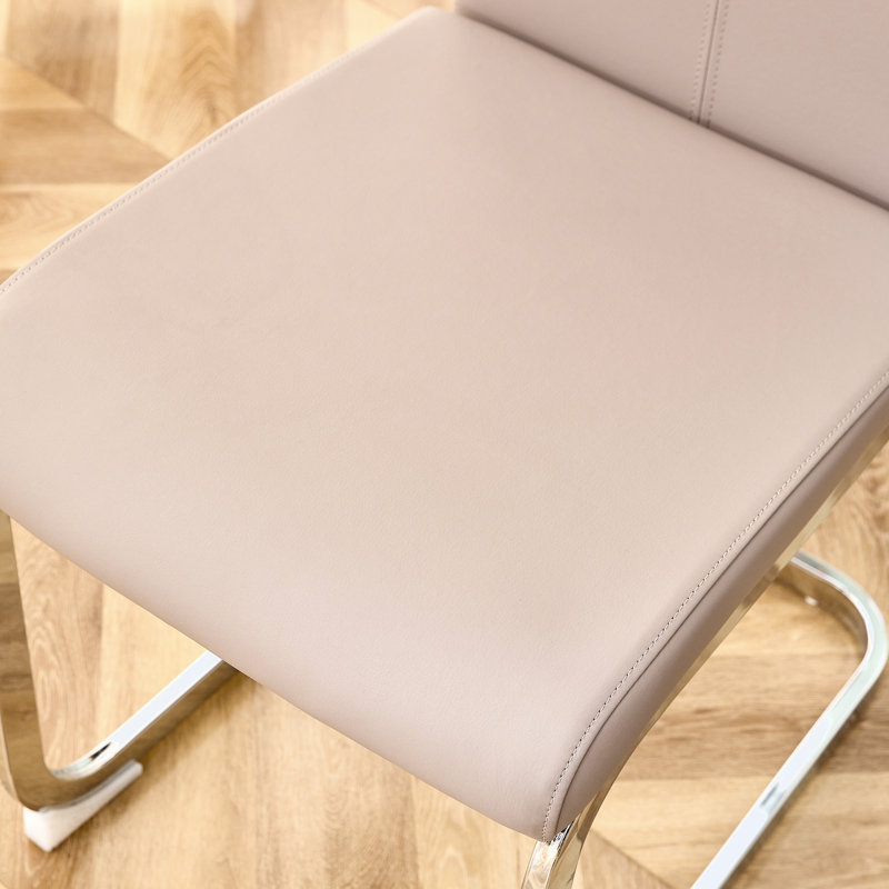 Chaise de salle à manger moderne Devlyn, 2, Champagne, Argentée