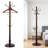 Freestanding Wooden Coat Rack With 14 Hooks And Adjustable Height, Sturdy Hall Tree With Solid Round Base For Entryway, Hallway, And Bedroom