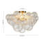 Aniek 3-Light Clear Ribbed Glass Bubble Semi Flush Mount Ceiling Light Fixture-69917213