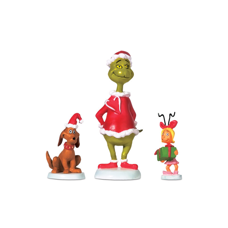 Dr. Seuss le Grinch Village Grinch Max & Cindy-Lou Who