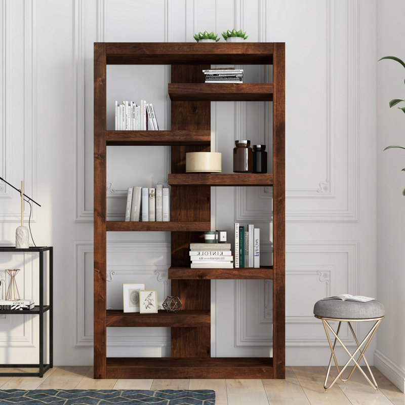 72" High 6-Shelf Bookcase, No Assembly Required