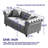 63.5" Contemporary Design Chesterfield Sofa, Tech Fabric Button Design Living Room Sectional, Button Tufted With Nail Design Arms With 2 Pillows, Upholstered Upholstery And Wooden Legs-130382346