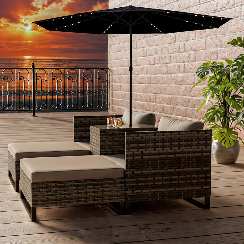 Chariese Garden Lounge Set with Cushions