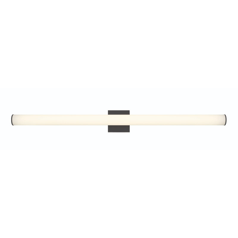 Éclairage pour meuble-lavabo rond 27W Stepridge, Noir mat, H 2,5 po x l 48 po x P 2,5 po
