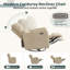 Fauteuil inclinable oscillant inclinable en velours côtelé de 36 po avec port USB Type-C de Bréh, accoudoir inclinable pivotant pour chambre de bébé-815929269
