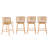 Marion 26.50" Seat Height Rubberwood Counter Stools with Rattan Backrest-217507194-212437094