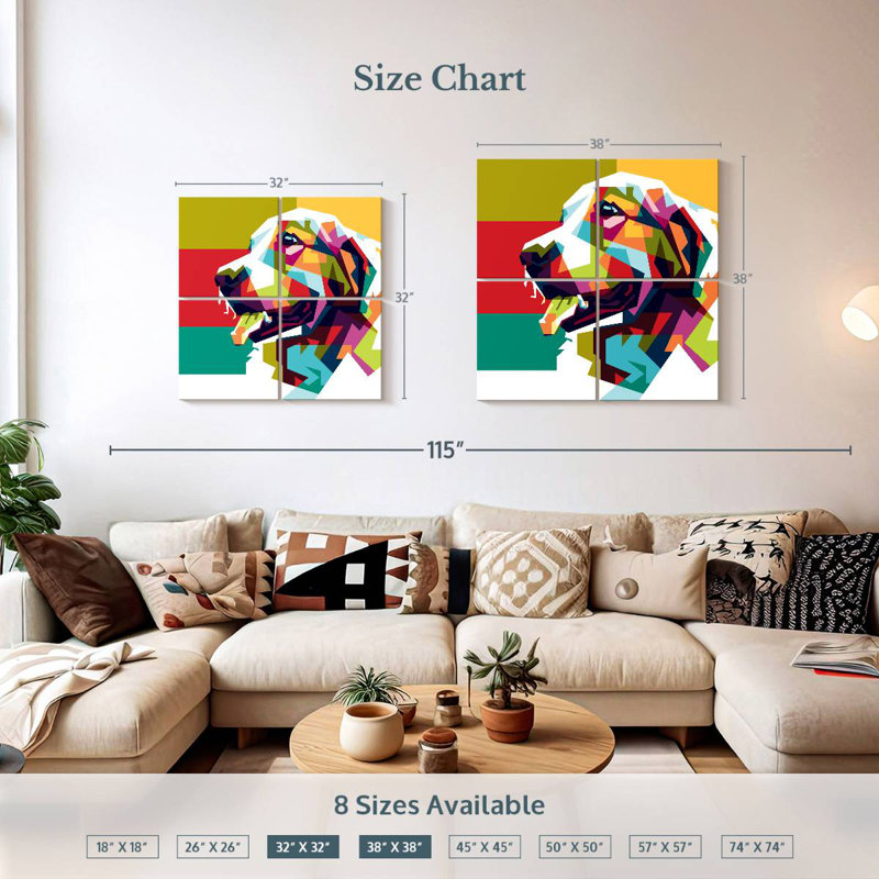 Golden retriever abstrait