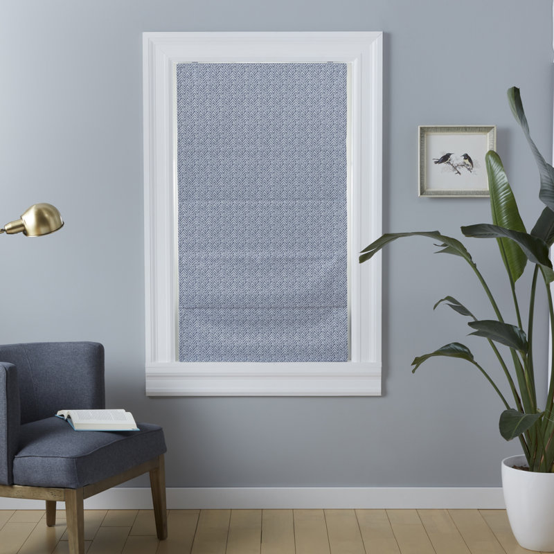 Store romain occultant Total Exclusive Esme, L 23 po x L 64 po, Bleu