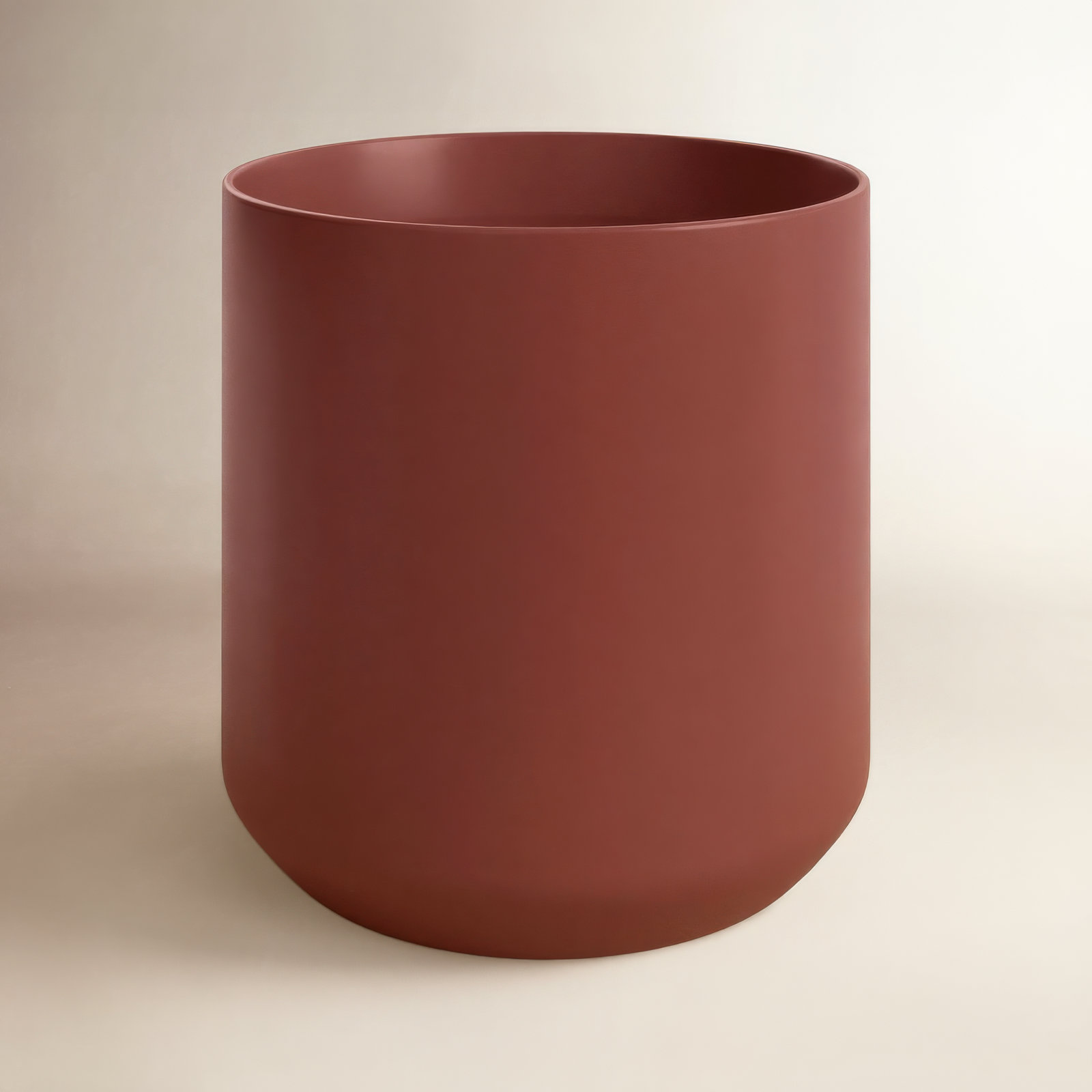 Parsons Handmade Ceramic Pot Planter, 6.75" H x 7" W x 7" D, Brown