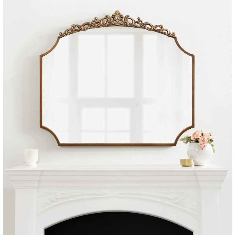 Jervaris Ornate Scalloped Wall Mirror, 32" x 36"