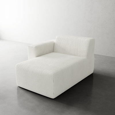 Chaise longue simple en velours côtelé Berlare