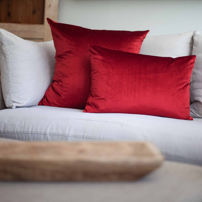 Red Cushion, 58x38cm, Synthetic filled