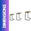 Andris 3PC Rectangular C-Shaped Nesting Tables