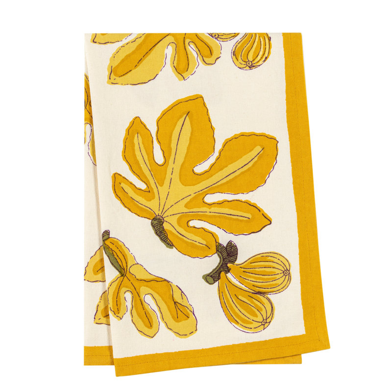 Fig Floral Tea Towel, Citrine