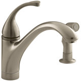 Forté 2-Hole Kitchen Sink Faucet with 9-1/16" Spout, Matching Finish Sidespray