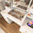 47.24" Vanity Desk With Lighted Mirror, Tempered Glass Top, Power Outlet, 8 Drawers, And 2 RGB Lighted Cabinet-152074617-135534409