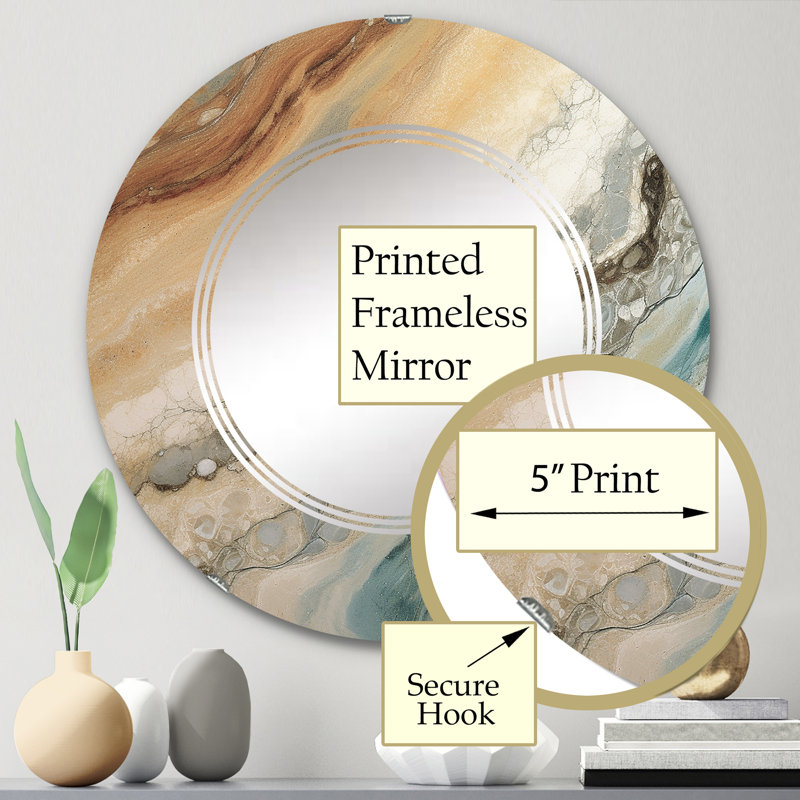 Miroir mural Wabe, 24 po x 24 po