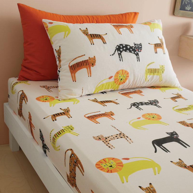 Khari 100% Cotton Plain Fitted Sheet, Single (3')