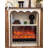 French retro electric fireplace mantel with simulated flames
