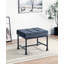 Repose-pieds Brantley en velours gris et finition gris sable