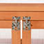 Serre froide avec cadre en bois, 2 tablettes, orange