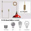 Luminaire suspendu rétro rouge à hauteur réglable-1909044759