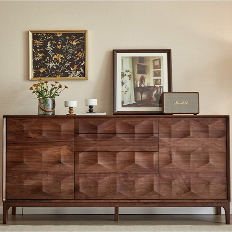 Buffet haut de gamme de style artistique, H 35,43 po x l 70,87 po x P 17,72 po