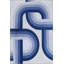 Tapis bleu lavable à rayures-987270364