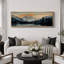 Woodland Forest Landscape Sunset Mountain Range and Lake, reproduction d'art sur toile-111664881-96074447