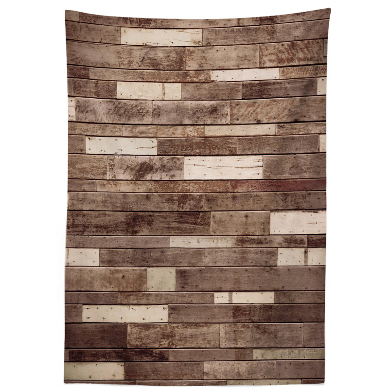 Wooden Dining Room Kitchen Tablecloth, 84" L x 60" W