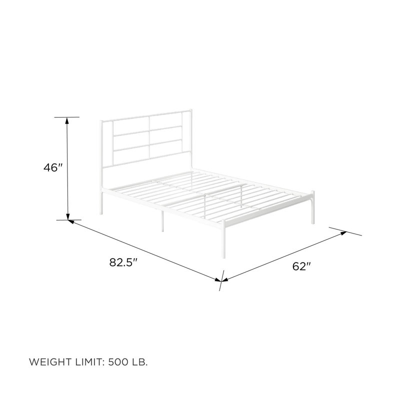 Lit plateforme Armony, Grand, Blanc