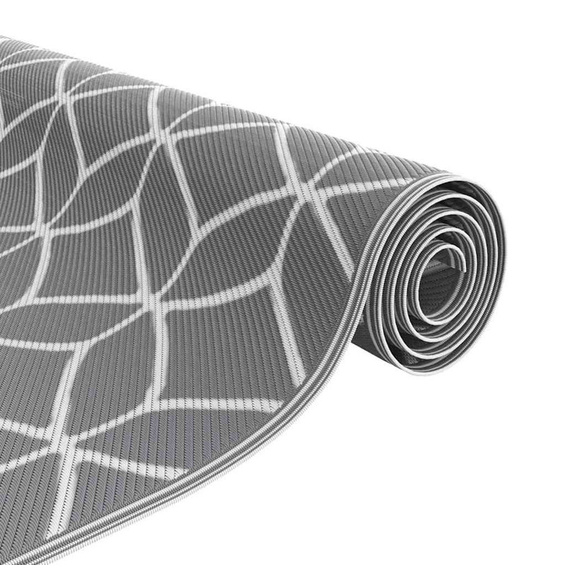  Outdoor Rug Grey And White PP, Rectangle 300 x 250 cm