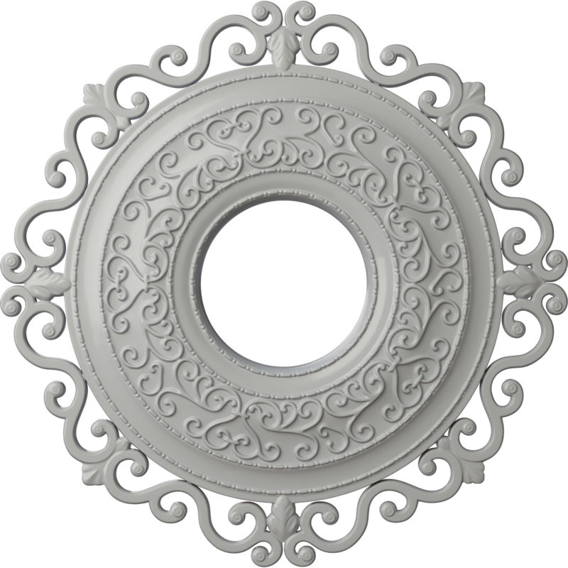 Médaillon de plafond Endurathane Orrington, DO 22 po x P 6 1/4 po x P 1 3/4 po (convient aux auvents jusqu'à 6 1/4 po), fini givré peint à la main