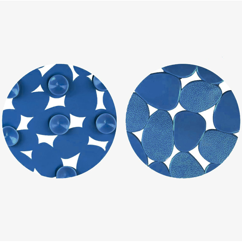 Hibner Vinyl Non-Slip Shower Mat, Navy Blue