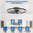 24" Smart Silent Flush Mount Ceiling Fan With Light – Invisible Blades, Remote & Timer-699810248