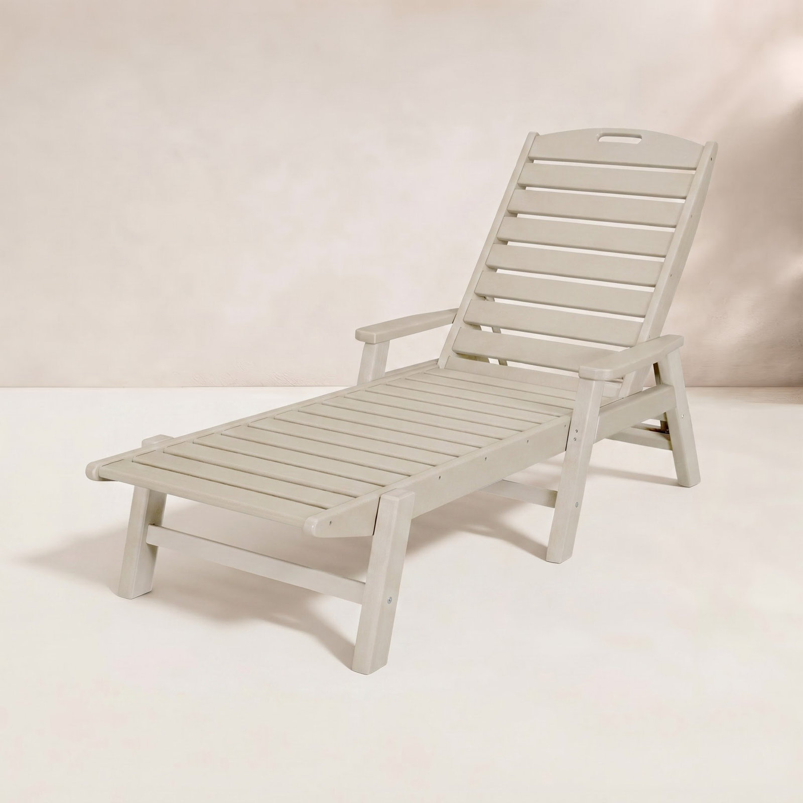 POLYWOOD® Nautical 27" Patio Chaise Lounge, Sand