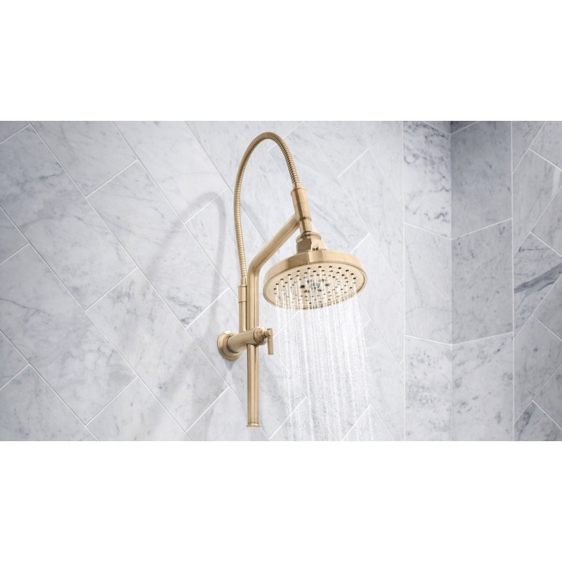 Invari® H2OKinetic® Round Multi-Function Showerhead, Polished Gold