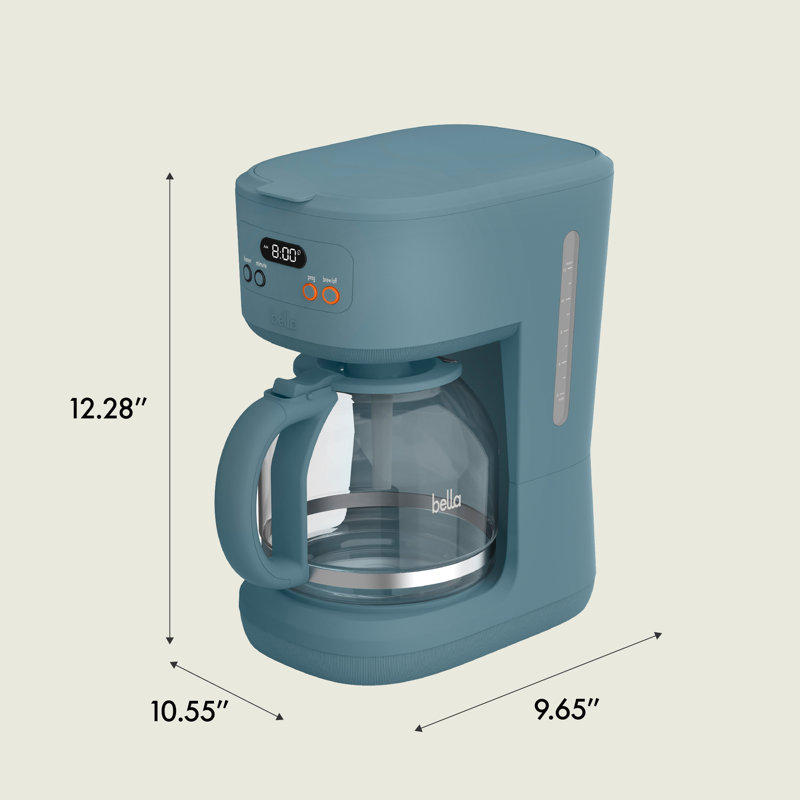 Bella 12 Cup Programmable Coffee Maker, Surf