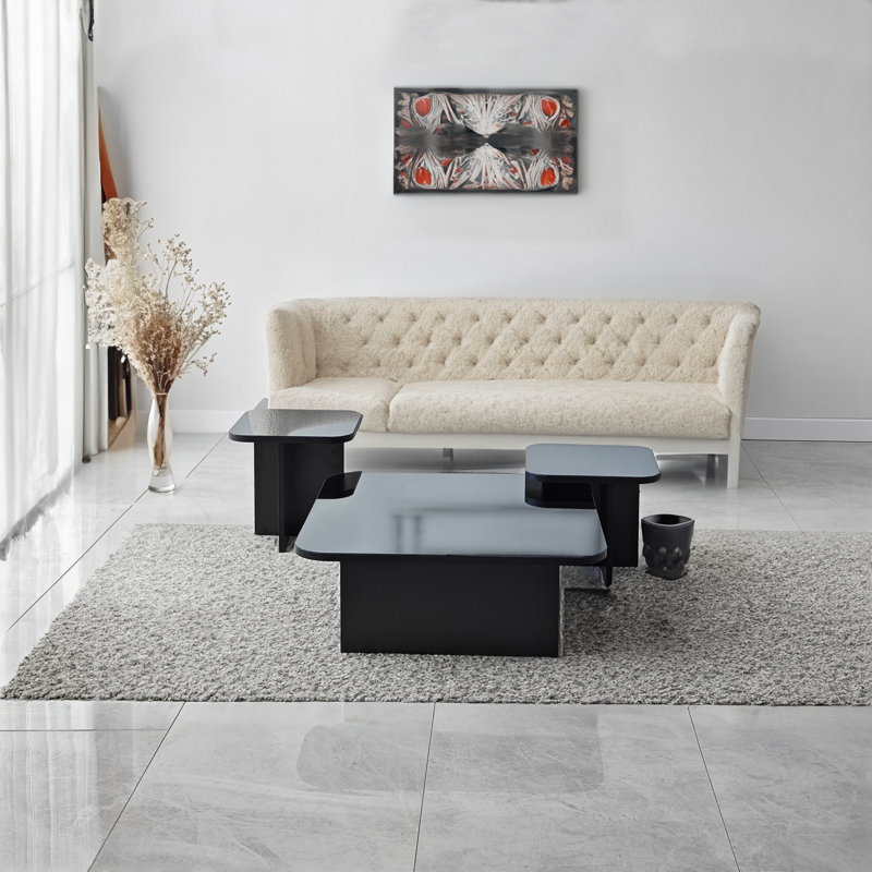 Nesting Coffee Table, Black, Black