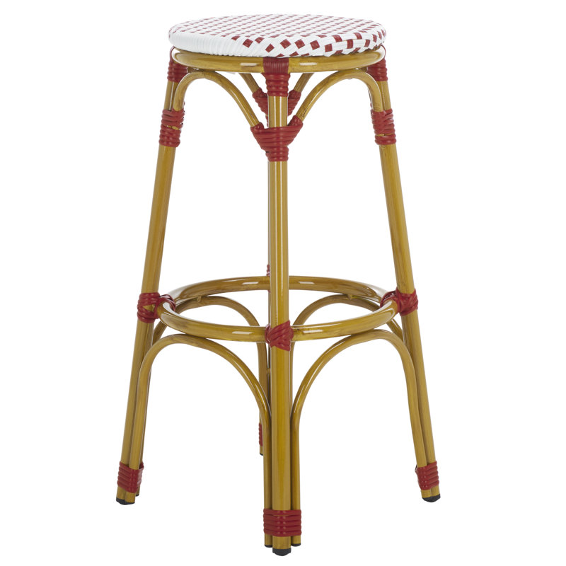 Tabouret de bar 30 po Goldmann, Rouge / Blanc