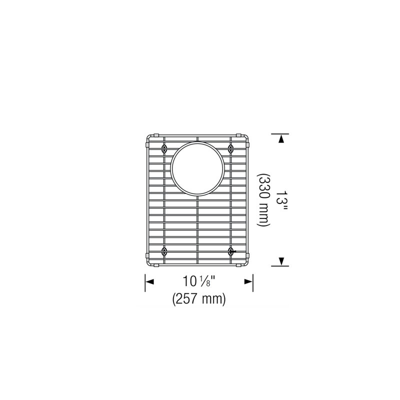 Grille d'évier 10,12 po x 13 po Ikon