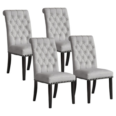 Fatima Tufted Upholstered Wooden Dining Chairs