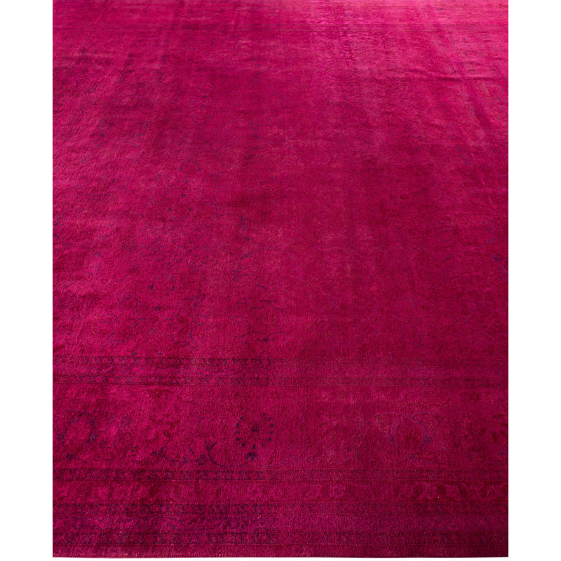 Overdyed One-of-a-Kind 9' 3" X 11' 10" Hand Knotted Area Rug